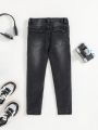 SHEIN Toddler Boys' Casual Slim Fit Denim Pants