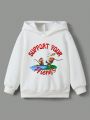 Crazy Goat Toddler Boys' Casual Cartoon Printed Sweatshirt With Long Sleeve For Autumn And Winter