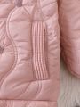 Baby Girls' Pink Embroidered Padded Jacket