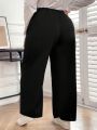 SHEIN LUNE Plus Size Women's Straight-leg Pants