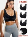 Yoga Basic Women's Wire-Free Sports Bra With Removable Pads