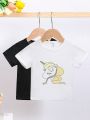 Baby Girls' Cartoon Printed Short Sleeve T-shirt