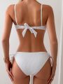 Women'S Front Tie Swimsuit Set