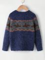 Boys' Swallow Pattern Cardigan