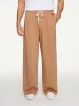 SHEIN Men Drawstring Waist Wide Leg Pants