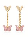 Fairycore 1pair Lovely Butterfly Dangle Earrings For Women