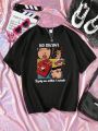 Teen Girls' Character & Slogan Printed T-shirt