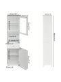 MDF Spray Paint Upper And Lower 2 Doors 1 Pumping 1 Shelf Bathroom Cabinet White