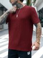 Manfinity Basics Men's Round Neck Short Sleeve Knitted T-shirt