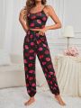 Women's Lip Pattern Printed Homewear Set