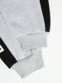 Little Boys' Color Block Letter Print Athletic Pants