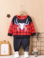 Baby Spider Printed Hoodie With Pants Set