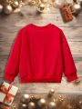 Baby Girl Casual Long-Sleeved Round Neck Sweatshirt Suitable For Autumn And Winter