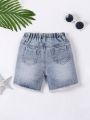 Baby Boy Vintage Style Ripped Loose Comfortable Denim Shorts