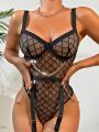 Chain Linked Cut-out Underwire Teddy Bodysuit