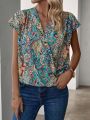 Paisley Print Wrap Shirt