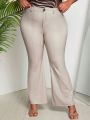 SHEIN Slayr Plus Size Heart Patchwork Flared Pants