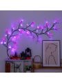 1pc Halloween Led Simulation Willow Vine Lanterns with 8 Light Modes, Halloween Decorations Indoor Outdoor Party Spider bat Shape lamp Atmosphere Decoration lamp