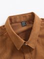 Manfinity Hypemode Men's Solid Color Long Sleeve Button Front Shirt