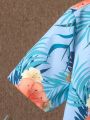 Boys Tropical Print Shirt Without Tee