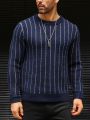 Manfinity Homme Men's Striped Round Neck Sweater