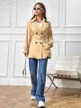 Double Breasted Belted Trench Coat