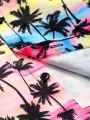 Baby Boy Coconut Tree Print Shirt & Shorts Without Tee