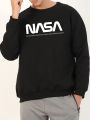 Men's Letter Printed Sporty Sweatshirt