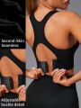 Running Seamless Yoga Workout Back Closure Sports Bra