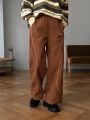 FRIFUL Women's Loose Fit Colorblock Striped Wide Leg Pants