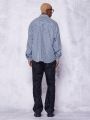 SUMWON Oversized Pinstripe Shirt With Badge Pocket