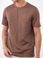 Manfinity Homme Men'S Knit Casual Short Sleeve T-Shirt