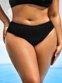 SHEIN Swim Vcay Plus Size Women's Textured Swim Bottom, Swimming Trunks
