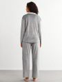 SHEIN Leisure Women's Solid Color Homewear Suit / Pajama Set