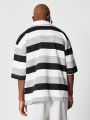 SUMWON OVERSIZED FIT POLO WITH STRIPE