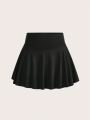 Tennis Casual Women's Solid Color Sports Skirt Pants