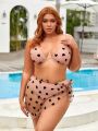 SHEIN Swim Vcay Plus Size Heart Print Swimsuit Set