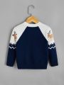 Toddler Boys Elk And Chevron Pattern Sweater