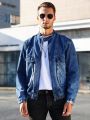 Manfinity EMRG Men's Stand Collar Denim Jacket