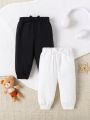 2pcs Baby Boys' Knotted Detail Pants