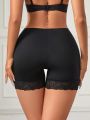 Lace Trimmed Tight Boyshorts