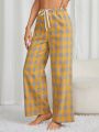 Women's Plaid Drawstring Pajama Pants