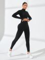 Yoga Basic Women's Seamless Black Sports Suit