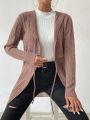 SHEIN Frenchy Women's Solid Color Hooded Cardigan