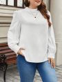 SHEIN Frenchy Plus Size Women's Bubble Sleeve Shirt