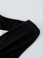 SHEIN LUNE Women's Plus Size Colorblock Back Tie Knit Tank Top