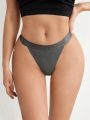 SHEIN Leisure 3pcs Women's Letter Print Thong Panties With Straps