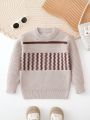 Boys' Striped Pattern Sweater For Infants