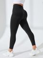 Women's Plus Size High-waisted Ninth Pants Sports Leggings