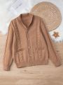 Teen Boys' Long Sleeve Button-Up Cardigan